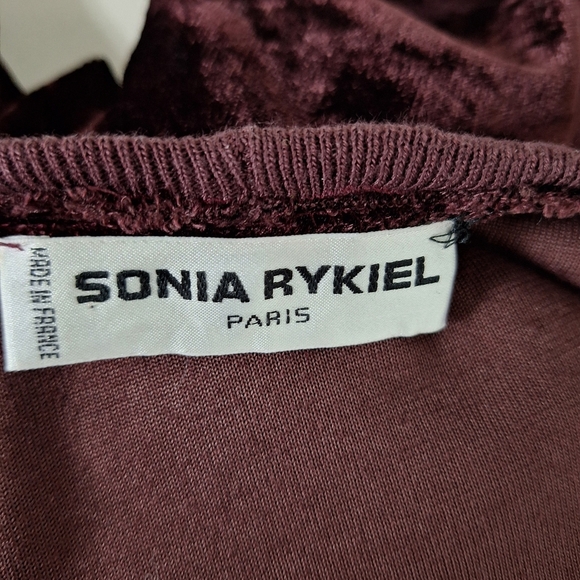 Sonia Rykiel Paris Rare Whimsigoth Burgundy Velvet Jacket Made in France Sz.M/L - Picture 9 of 10